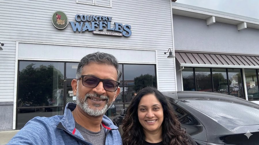 Srini and Maha, owners of Country Waffles Livermore CA
